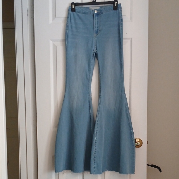 Free People Denim - Free People Wide Flare Bell Bottoms